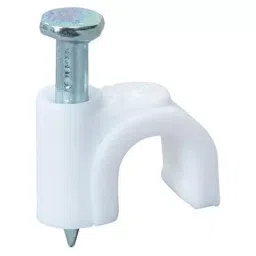 Elegant 4 mm White Plastic & Galvanized Metal Nail Casa Cable Clip (pack of 100)-image-42