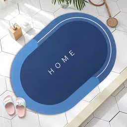 Kuber Industries 5Pcs Blue & Navy Blue Colourblocked 240 GSM Bath Rugs-image-60