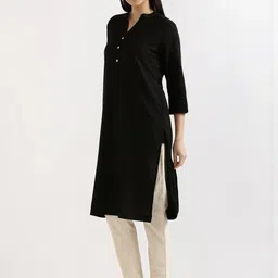 Tarubi Women Black Viscose Rayon Kurtis-image-16