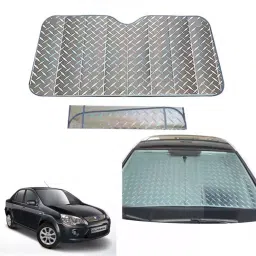 Auto Pearl F109 Dashboard Sun Shade Cover with Suction Cup for Ford Fiesta (Grey)-15
