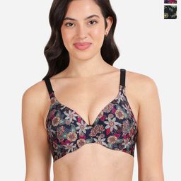 shyaway Pack Of 2 Floral Printed Lightly Padded Balconette Bra - All Day Comfort-picture-38