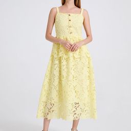 JC Collection Self Design Shoulder Straps Fit & Flare Midi Dress-picture-28