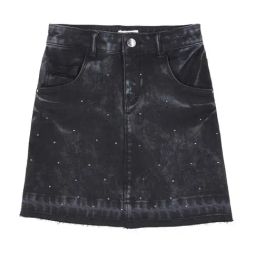Gini & Jony Kids Black Self Pattern Skirt-image-57