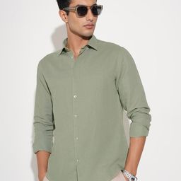 Peregrine by Pantaloons Men Solid Spread Collar Casual Shirt-picture-36
