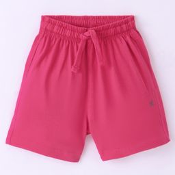 Doreme Single Jersey Knit Shorts With Logo Print - Pink-image-89