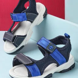 Cute Walk by Babyhug Velcro Closure Sandals - Blue-picture-22