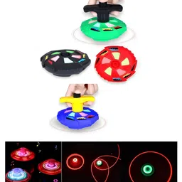 YAMAMA Spinning Toys Flashing Pec-Top Toys For Kids Colorful Spinning Top Toy With LED Light Music And Laser Flash Top Toys  (Pack of 3  Color May Vary)-picture-31