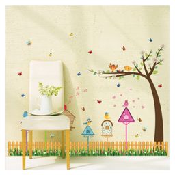 JAAMSO ROYALS Cartoon Bird Nest House Tree Branch Vinyl Home Décor Wall Sticker (60 CM X 90 CM)-image-38