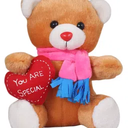 Tickles Handsome Muffler Teddy Soft Stuffed Plush Toy for Kids Boys & Girls Birthday Gift Brown - Height 22 cm-picture-40