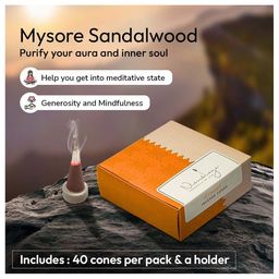 Nirmalaya 100 Percent Natural Sandalwood Incense Cones-Pack of 2-image-99