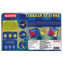 Kores 7 Shaped Tangram Crayons Block Puzzle - Blue image 2