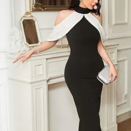 HIALTO Halter Neck Bodycon Maxi Dress-picture-6