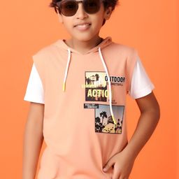 V-Mart Boys Graphic Printed Hood Cotton T-shirt-picture-26