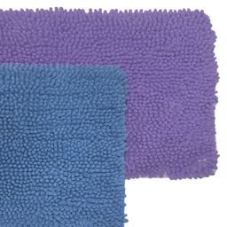 BIANCA Set Of 2 Mushroom Texture Non-Slip Shaggy Bath Rugs image 3