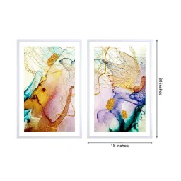 999Store Multicolor Printed Abstract Patterns Multi Wall Painting image 4