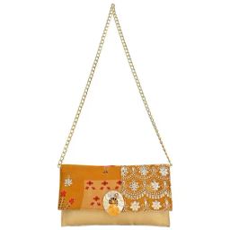 Rocia by Regal Yellow PU Embellished Clutch-picture-30