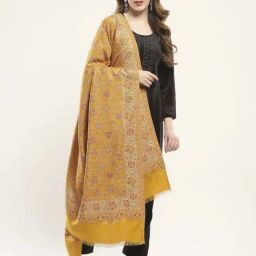 Monte Carlo Yellow Printed Regular Fit Shawl-picture-12