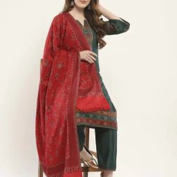 Monte Carlo Red Printed Regular Fit Shawl image 5