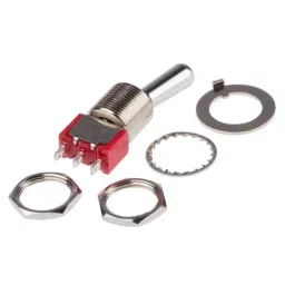 RS PRO Toggle Switch Panel Mount On-Off-On SPDT Solder Terminal, 7347139P image 3