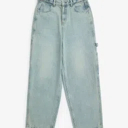 Y&F Kids by Westside Light Blue Washed Relaxed-Fit Mid-Rise Jeans-picture-46