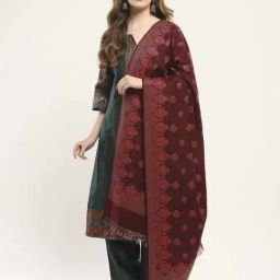 Monte Carlo Maroon Printed Regular Fit Shawl-picture-21