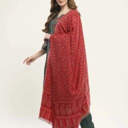 Monte Carlo Red Printed Regular Fit Shawl image 2