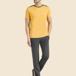 Sweet Dreams Mustard & Grey Regular Fit T-Shirt & Pyjamas Set-image-66