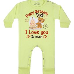 Arvesa Happy Birthday Dadi Printed Bodysuit-image-91