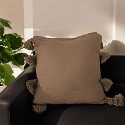 LUSHLYF Brown Set of 3 Quirky Square Cushion Covers-30