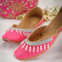 Glam Story Women's Bella Pink Ethnic Juttis-image-58