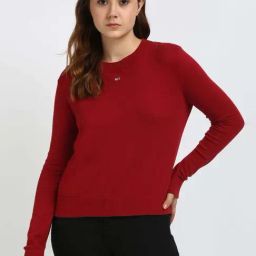 TOMMY HILFIGER Red Embroidered Sweater-image-129