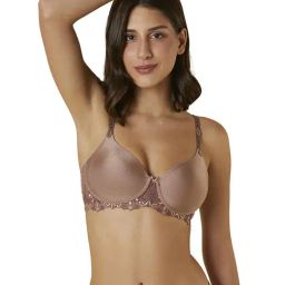 Triumph Brown Lace Work T-Shirt Bra-picture-12