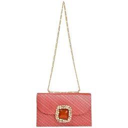Rocia by Regal Maroon PU Textured Clutch-picture-14