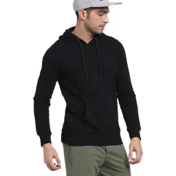 Bewakoof Black Solid Hoodie-picture-28