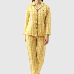 Clt.s Yellow Gingham Pajama Set-image-38