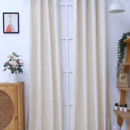 Ariana Hiptage Cream Polyester Window Curtain - Set of 1-image-5