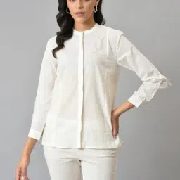 W White Cotton Shirt-image-52