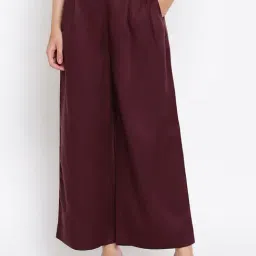 Fabindia Maroon Regular Fit Palazzos-image-43