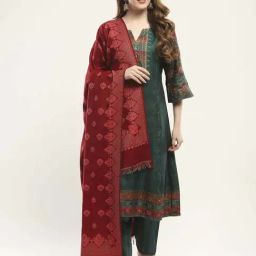 Monte Carlo Maroon Printed Regular Fit Shawl-picture-0