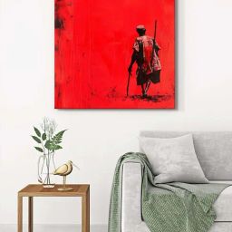 999Store Red Canvas Red Wanderer Wrapped Painting-image-63