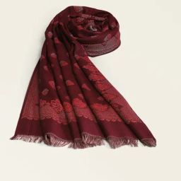 Monte Carlo Maroon Printed Regular Fit Shawl image 4