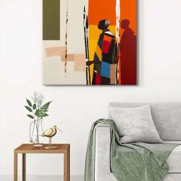 999Store Multicolor Canvas Wrapped Painting-45