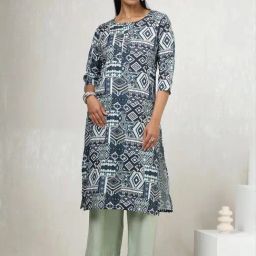 Soch Blue Printed Kurta-image-44