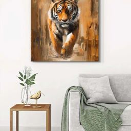 999Store Brown Canvas Majestic Tiger Wrapped Painting-image-83