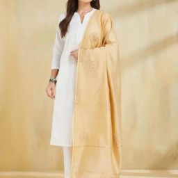 Fabindia Beige Regular Fit Embroidered Dupatta-37