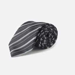 Allen Solly Black Striped Formal Tie-picture-37