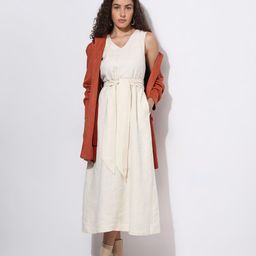 Vero Moda Linen Fit & Flare Midi Dress-image-46