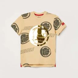 Fame Forever by Lifestyle Boys Beige Cotton Printed T Shirt-image-12