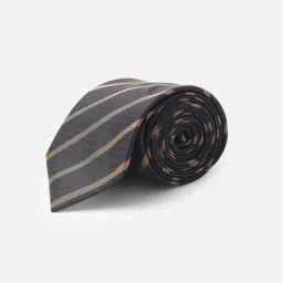 Allen Solly Grey Striped Casual Tie-picture-35