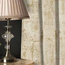 Urban Space Beige Jaquard Texture Door Blackout Curtains with Eyelets - Set of 2 (8 ft)-12